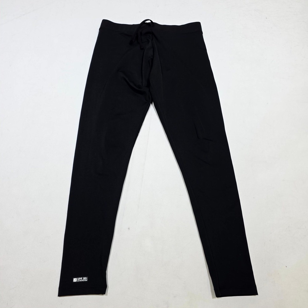 Olaian Swim Leggings Womans S Black UPF 50+ UV Protection Athletic Surf Pants